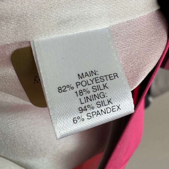 ST. JOHN Silk Striped V Neck Sleeveless Dress Size 6 New $895 - Picture 3 of 6